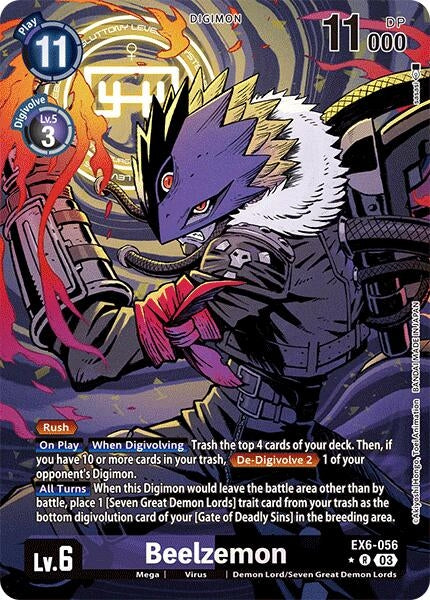 Image for Beelzemon (Alternate Art) (EX6-056 R) - Digimon Card Game