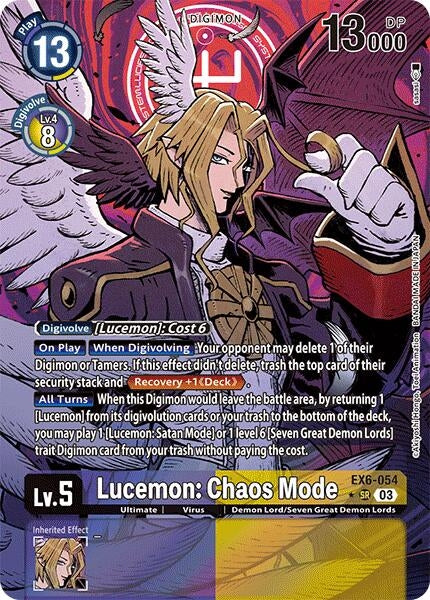 Image for Lucemon: Chaos Mode (Alternate Art) (EX6-054 SR) - Digimon Card Game