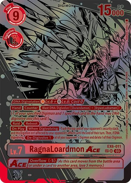 Image for RagnaLoardmon ACE (Textured) (EX6-011 SR) - Digimon Card Game