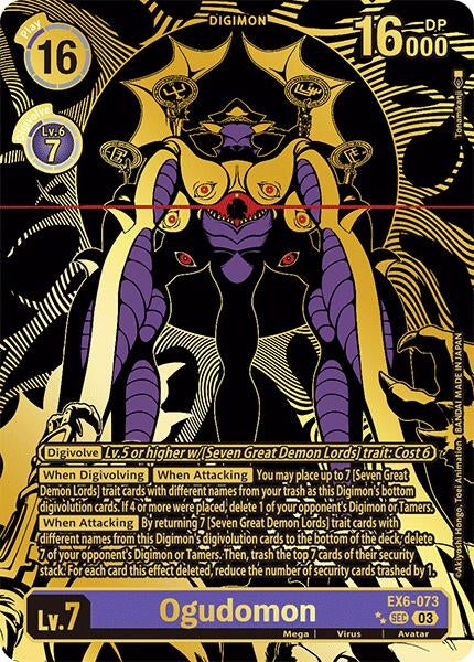 Image for Ogudomon (Textured) (EX6-073 SEC) - Digimon Card Game