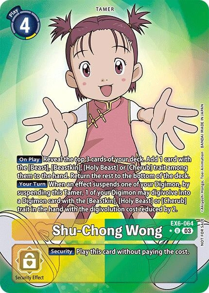 Image for Shu-Chong Wong (Box Promotion Pack: Infernal Ascension) (EX6-064 U) - Digimon Card Game