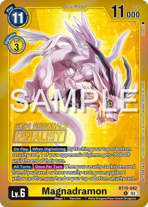 Magnadramon (2024 Regionals Finalist) (#BT15-042 R) (Exceed Apocalypse) Near Mint Foil