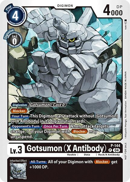 Image for Gotsumon (X Antibody) - P-144 (Store Tournament 2024 Jul. - Sep. Participation Pack) (P-144 P) - Digimon Card Game