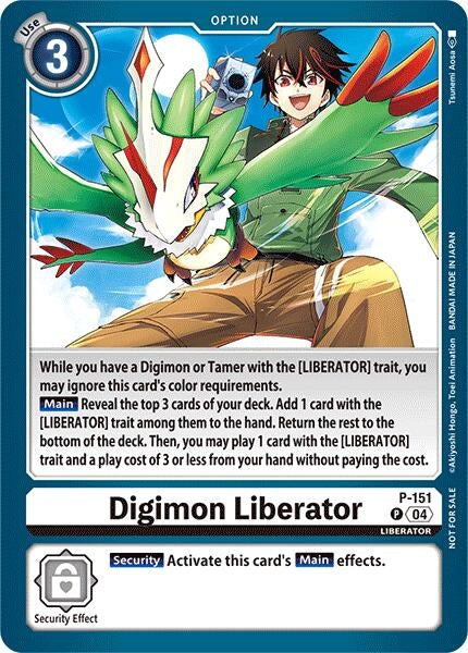 Image for Digimon Liberator - P-151 (Store Tournament 2024 Jul. - Sep. Participation Pack) (P-151 P) - Digimon Card Game