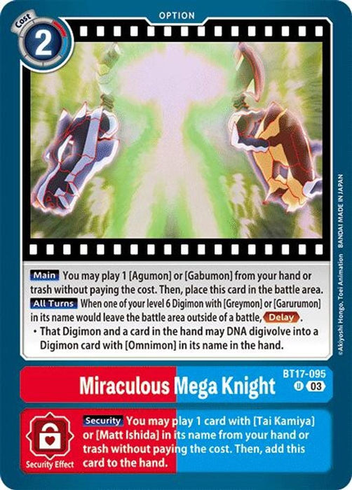 Miraculous Mega Knight (#BT17-095 U) (Secret Crisis) Near Mint