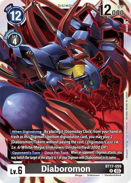 Image for Diaboromon (BT17-059 R) - Digimon Card Game