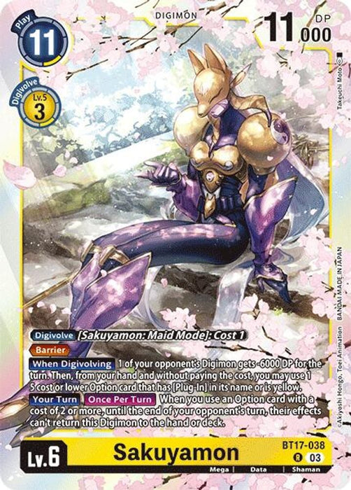 Sakuyamon (#BT17-038 R) (Secret Crisis) Near Mint Foil