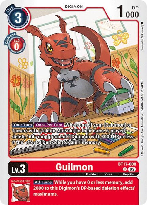 Guilmon (#BT17-008 U) (Secret Crisis) Near Mint