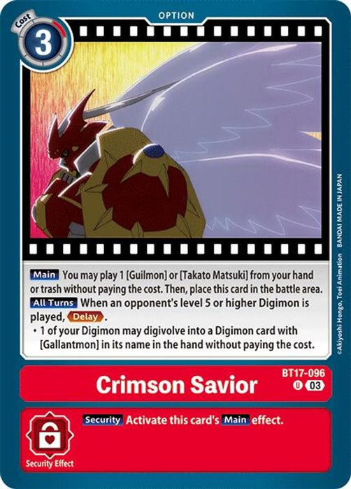 Crimson Savior (#BT17-096 U) (Secret Crisis) Near Mint