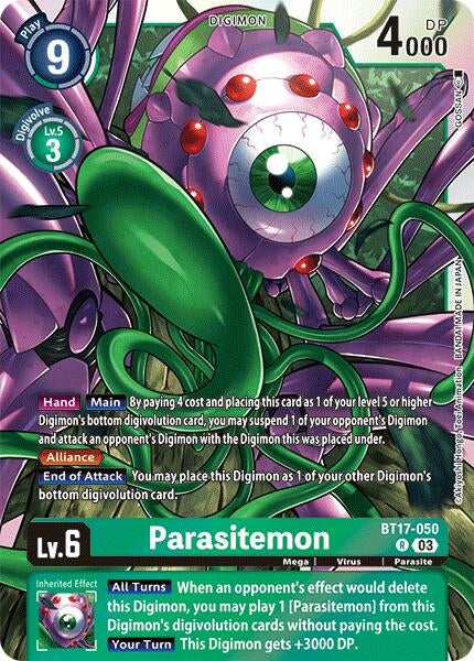Image for Parasitemon (BT17-050 R) - Digimon Card Game