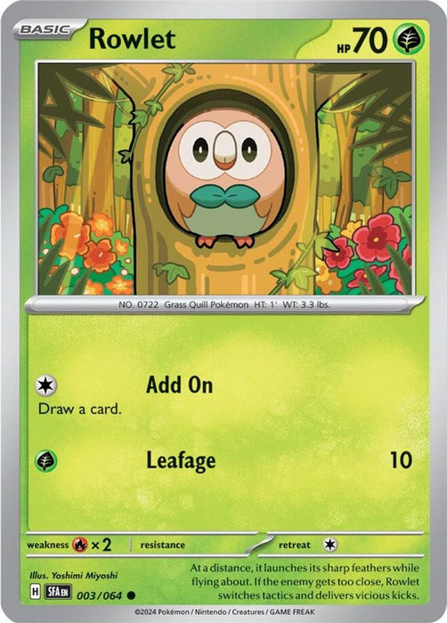 Rowlet (#003/064) (SV: Shrouded Fable)