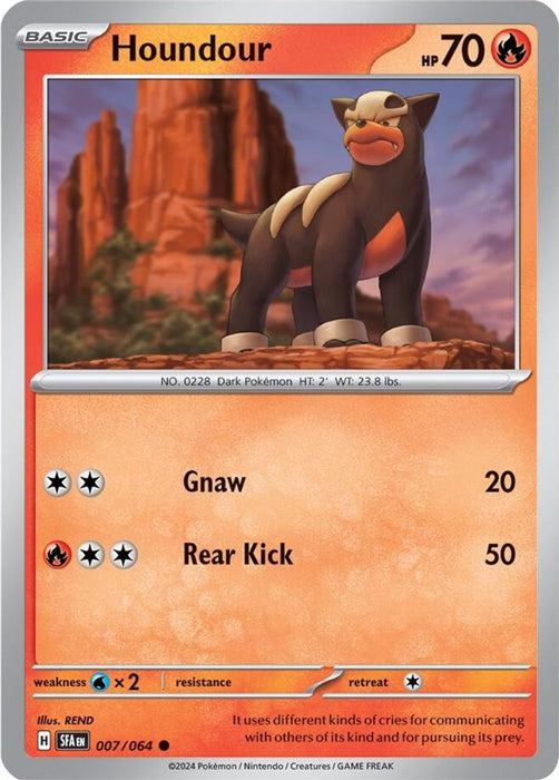 Houndour (#007/064) (SV: Shrouded Fable) Near Mint Reverse Holofoil
