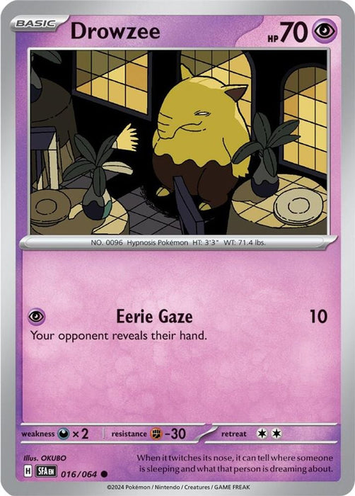 Drowzee (#016/064) (SV: Shrouded Fable) Near Mint Reverse Holofoil