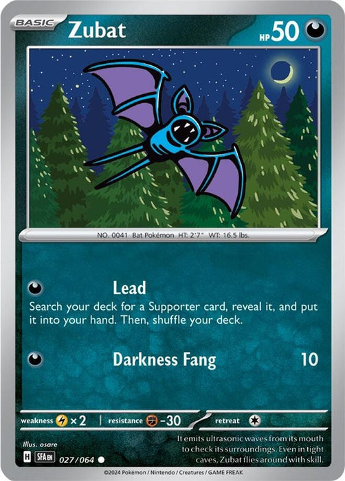 Zubat (#027/064) (SV: Shrouded Fable) Near Mint Reverse Holofoil