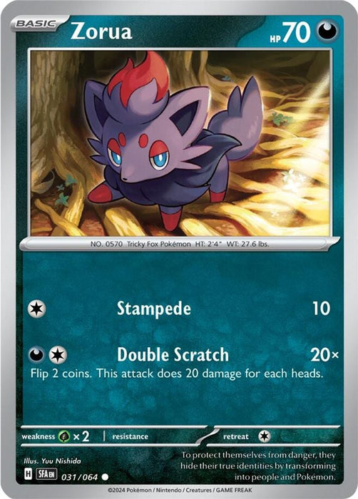 Zorua 031 064 (#031/064) (SV: Shrouded Fable) Near Mint Reverse Holofoil