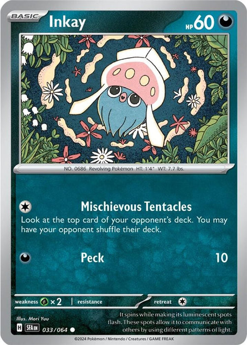 Inkay (#033/064) (SV: Shrouded Fable) Near Mint Reverse Holofoil