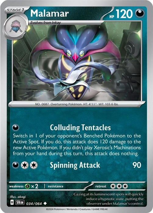 Malamar (#034/064) (SV: Shrouded Fable) Near Mint Reverse Holofoil