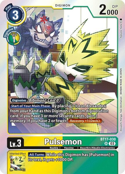 Image for Pulsemon (BT17-030 SR) - Digimon Card Game