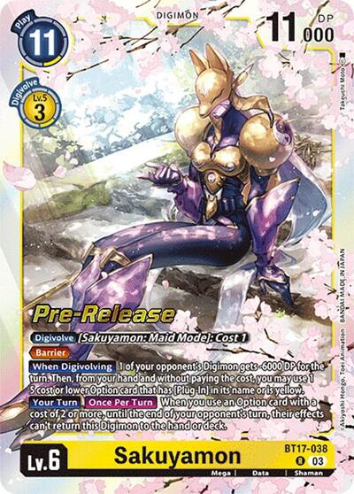 Sakuyamon (#BT17-038 R) (Secret Crisis Pre-Release Cards)