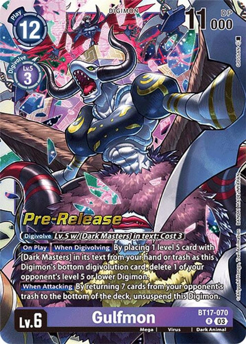 Gulfmon (#BT17-070 R) (Secret Crisis Pre-Release Cards) Near Mint Foil