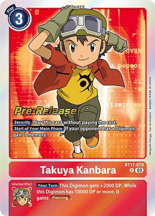 Takuya Kanbara (#BT17-079 R) (Secret Crisis Pre-Release Cards) Near Mint Foil