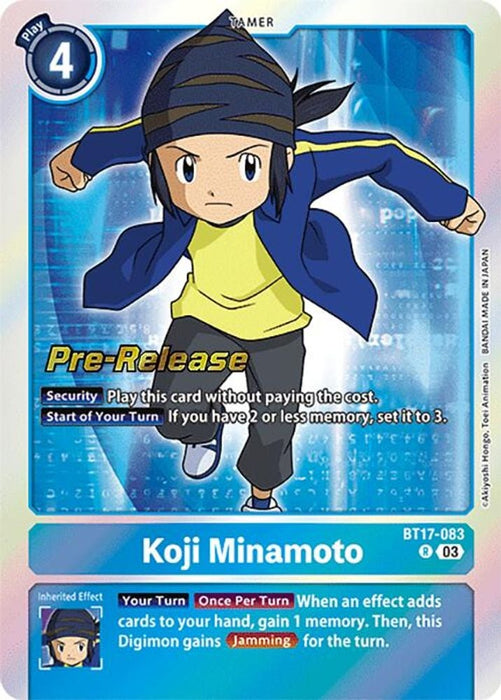 Koji Minamoto (#BT17-083 R) (Secret Crisis Pre-Release Cards) Near Mint Foil