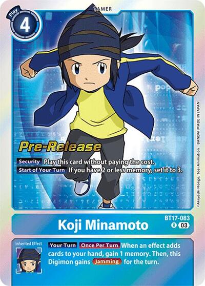 Koji Minamoto (#BT17-083 R) (Secret Crisis Pre-Release Cards)