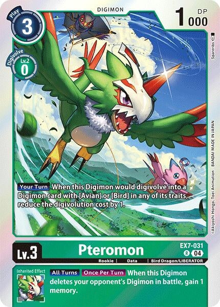 Image for Pteromon (EX7-031 R) - Digimon Card Game