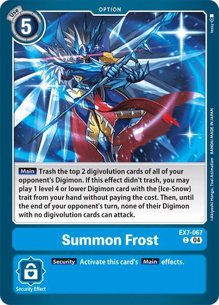 Image for Summon Frost (EX7-067 C) - Digimon Card Game