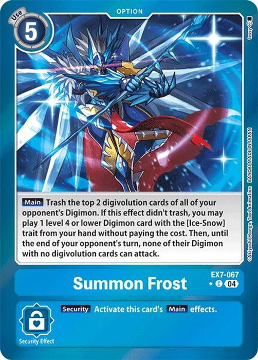 Summon Frost (Foil) (#EX7-067 C) (Digimon LIBERATOR) Near Mint Foil