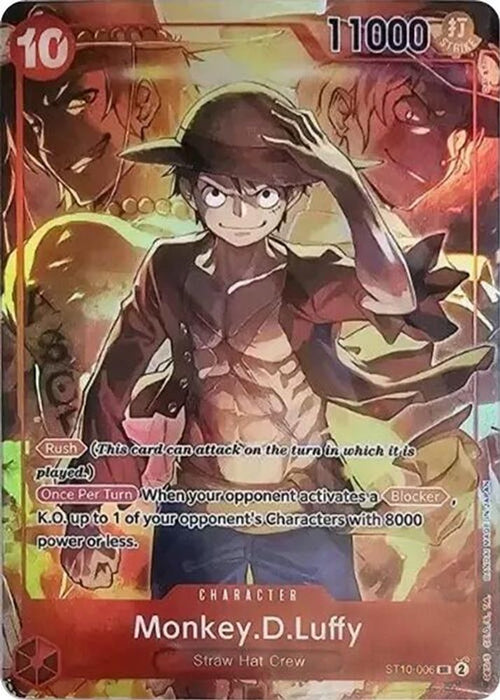 Monkey.D.Luffy (Treasure Booster Set) (#ST10-006) (One Piece Promotion Cards) Near Mint Foil
