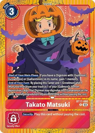 Takato Matsuki Halloween Event 2024 (#BT17-080 R) (Secret Crisis)