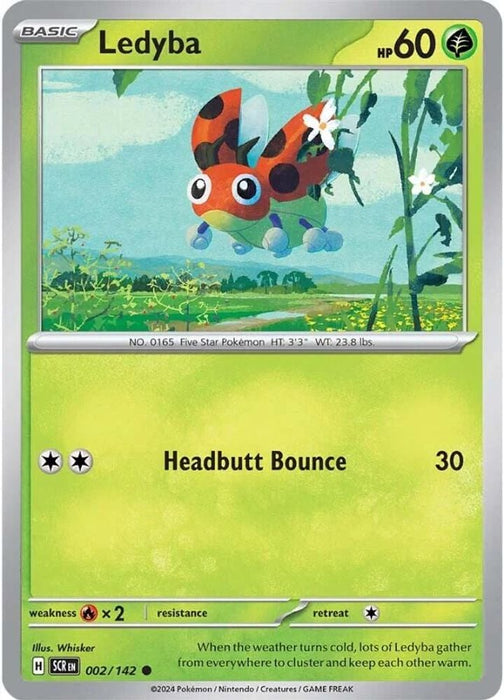 Ledyba (#002/142) (SV07: Stellar Crown) Near Mint Reverse Holofoil