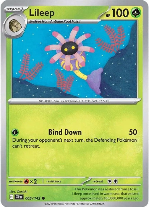 Lileep 005 142 (#005/142) (SV07: Stellar Crown) Near Mint Reverse Holofoil