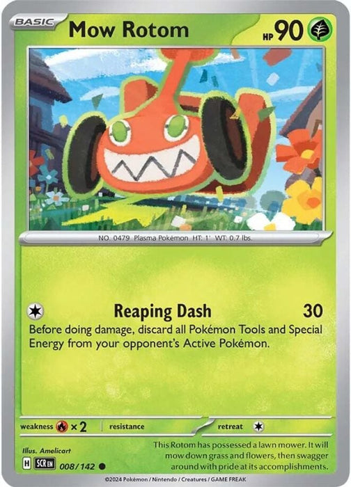Mow Rotom (#008/142) (SV07: Stellar Crown) Near Mint Reverse Holofoil