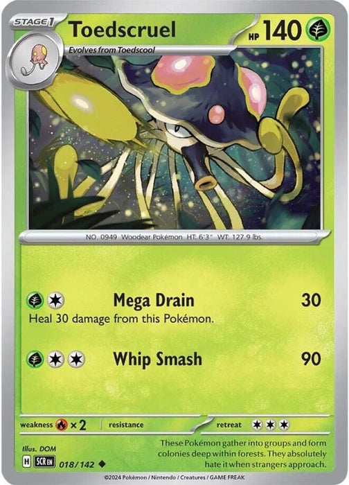 Toedscruel (#018/142) (SV07: Stellar Crown) Near Mint Reverse Holofoil