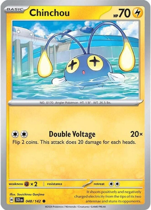 Chinchou (#048/142) (SV07: Stellar Crown) Near Mint Reverse Holofoil