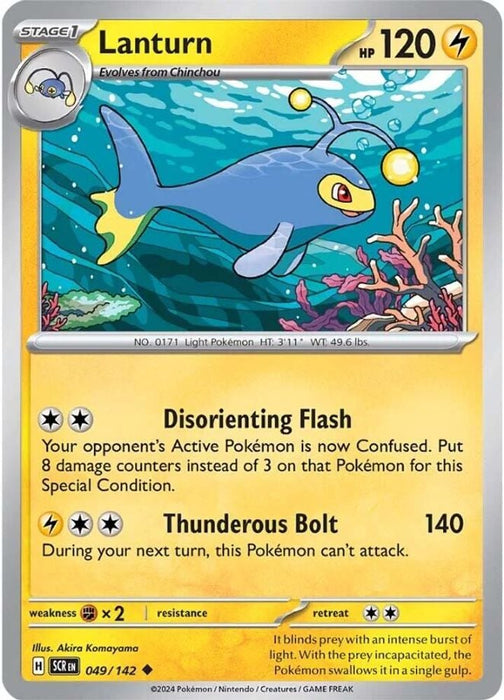 Lanturn (#049/142) (SV07: Stellar Crown) Near Mint Reverse Holofoil
