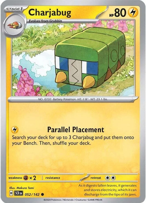 Charjabug (#052/142) (SV07: Stellar Crown) Near Mint Reverse Holofoil