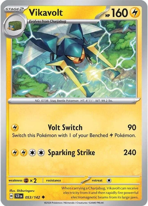Vikavolt (#053/142) (SV07: Stellar Crown) Near Mint Reverse Holofoil