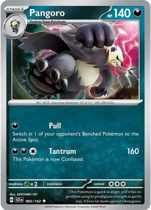 Pangoro (#093/142) (SV07: Stellar Crown) Near Mint Reverse Holofoil