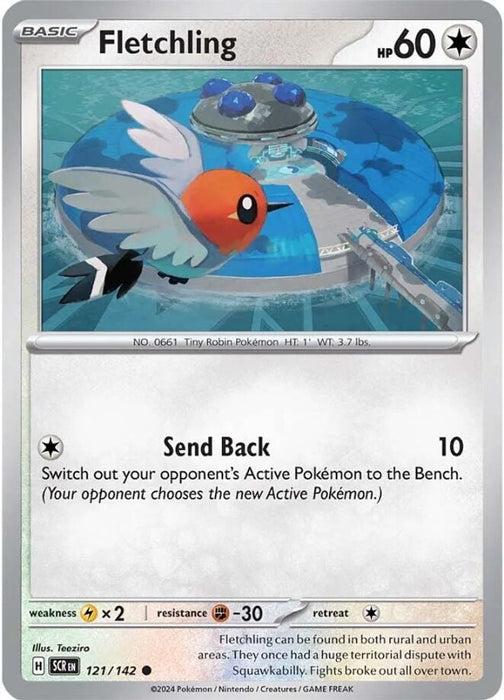 Fletchling (#121/142) (SV07: Stellar Crown) Near Mint Reverse Holofoil