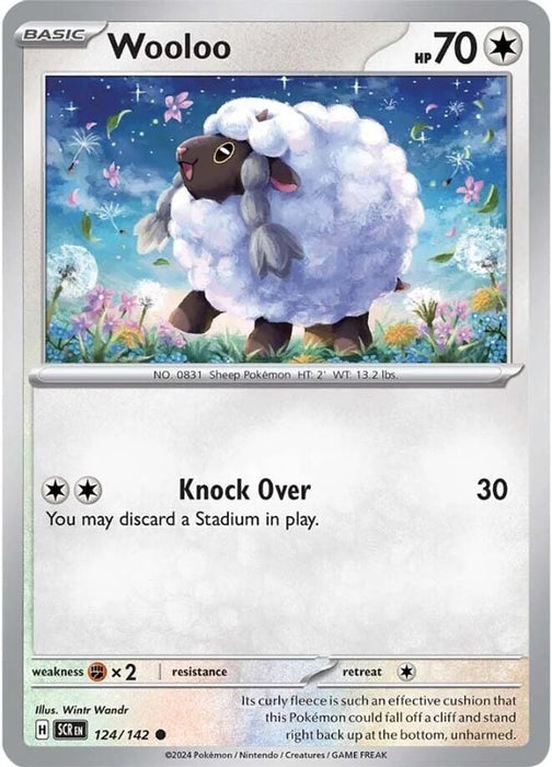 Wooloo (#124/142) (SV07: Stellar Crown) Near Mint Reverse Holofoil