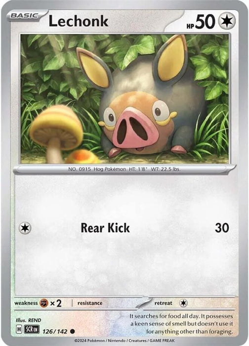 Lechonk (#126/142) (SV07: Stellar Crown) Near Mint Reverse Holofoil