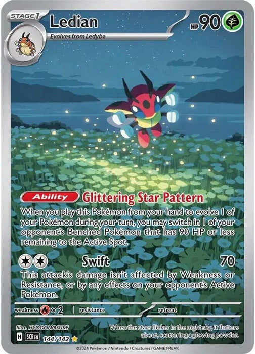 Ledian - 144/142 (#144/142) (SV07: Stellar Crown) Near Mint Holofoil