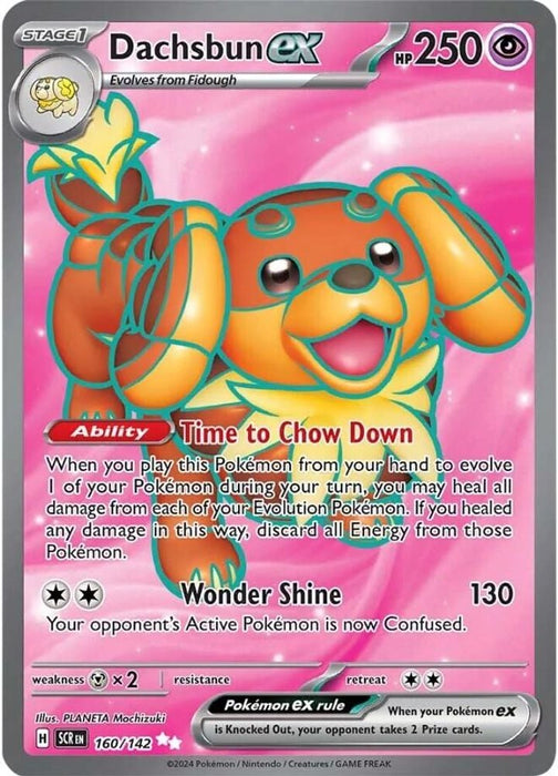 Dachsbun ex 160 142 (#160/142) (SV07: Stellar Crown) Near Mint Holofoil
