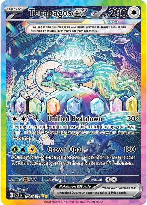 Terapagos ex - 170/142 (#170/142) (SV07: Stellar Crown) Near Mint Holofoil