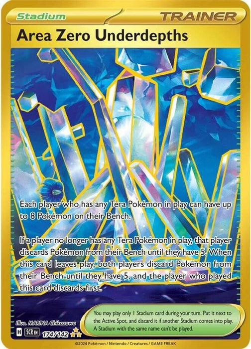 Area Zero Underdepths 174 142 (#174/142) (SV07: Stellar Crown) Near Mint Holofoil