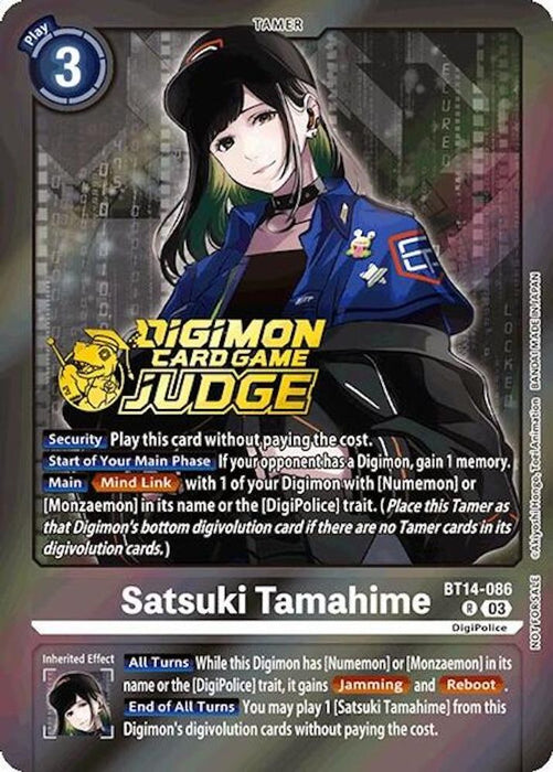 Satsuki Tamahime (Judge Pack 6) (#BT14-086 R) (Blast Ace) Near Mint Foil