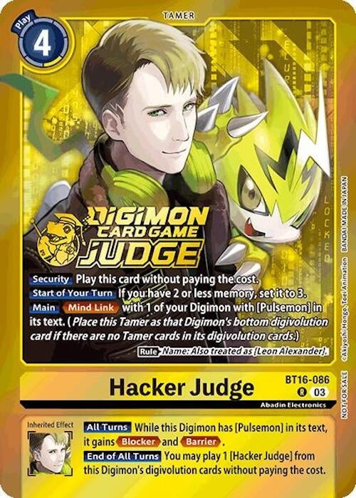 Image for Hacker Judge (Judge Pack 6) (BT16-086 R) - Digimon Card Game